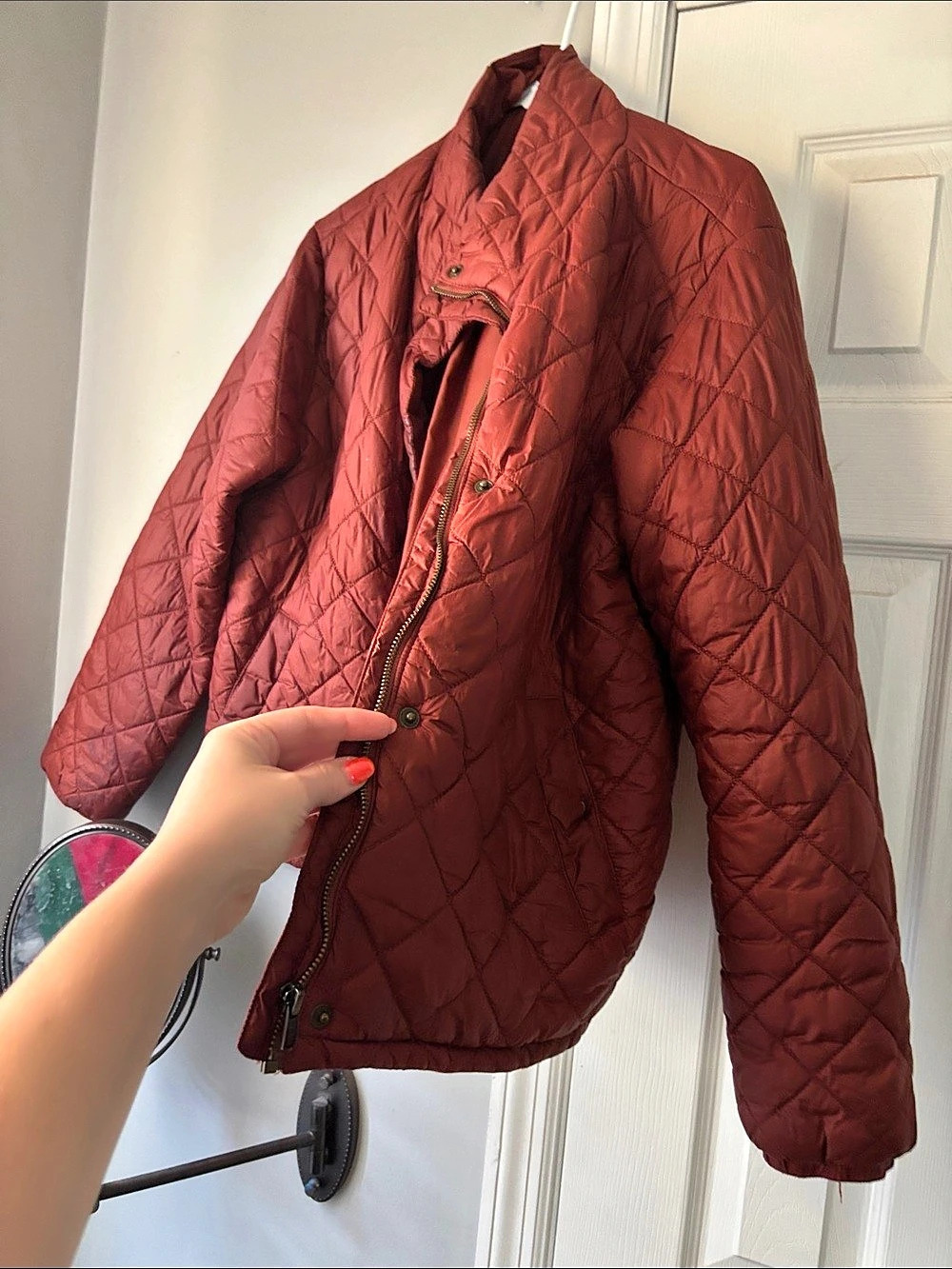 Old Navy puffer jacket in burnt orange Size Large Like New